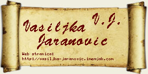 Vasiljka Jaranović vizit kartica